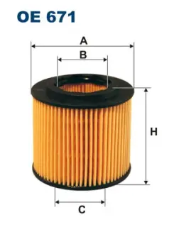 Масляный фильтр filtron OE671 Шкода Roomster