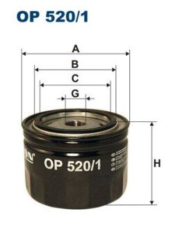 Масляный фильтр filtron OP 520/1 на Форд Скорпио 1