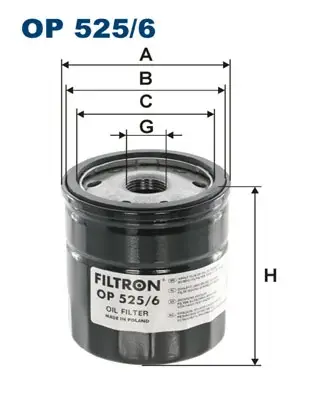 Масляный фильтр filtron OP 525/6