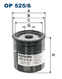 Масляный фильтр filtron OP 525/6