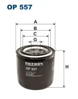 Масляный фильтр filtron OP557 Опель Кадет е