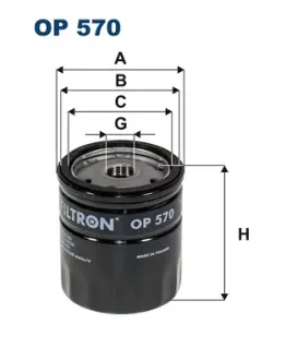 Масляный фильтр filtron OP570