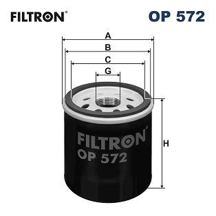 Масляний фільтр filtron OP 572 на Пежо 107