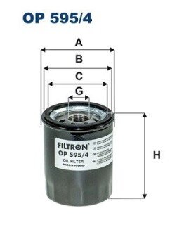 Масляний фільтр filtron OP 595/4 на Субару Форестер sh