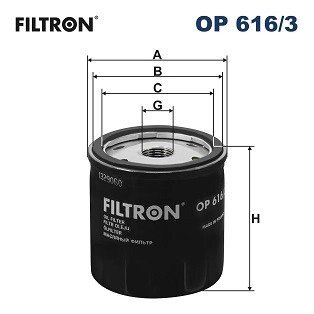 Масляный фильтр filtron OP 616/3 на Шкода Fabia 4