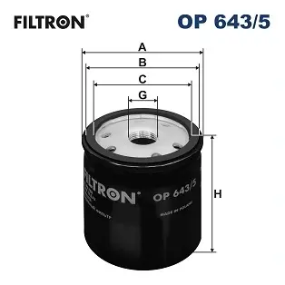 Масляный фильтр filtron OP6435 Ниссан Жук