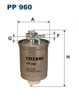 Паливний (топливный) фільтр filtron PP 960/1