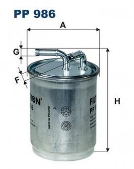 Паливний (топливный) фільтр filtron PP 986/1
