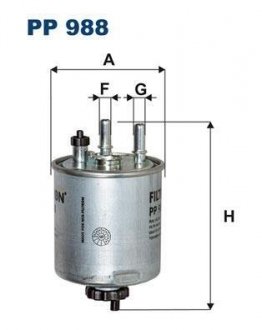 Паливний (топливный) фільтр filtron PP 988/2