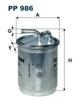 Топливный фильтр filtron PP 986 на Шкода Рапид