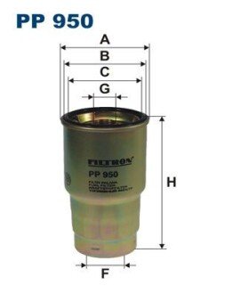 Воздушный фильтр filtron PP 950 на Тойота Рав-4