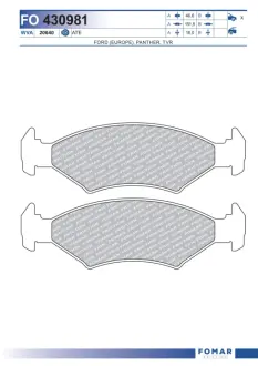 Тормозные колодки FOMAR ROULUNDS FO430981