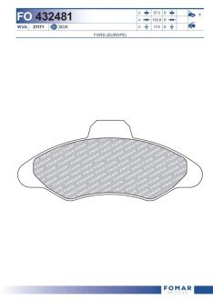 Тормозні (гальмівні) колодки fomar roulunds FO432481 на Форд Эскорт