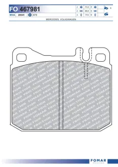 Тормозные колодки FOMAR ROULUNDS FO 467981