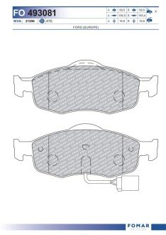 Тормозные колодки fomar roulunds FO493081 на Форд Транзит 4