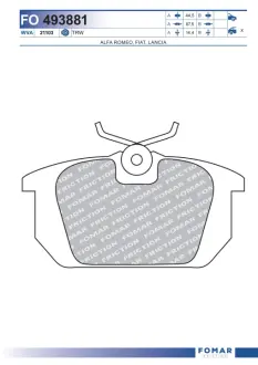 Тормозные колодки FOMAR ROULUNDS FO493881