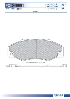 Тормозные колодки FOMAR ROULUNDS FO546881