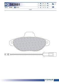 Тормозні (гальмівні) колодки fomar roulunds FO582881 на Фиат Пунто 1