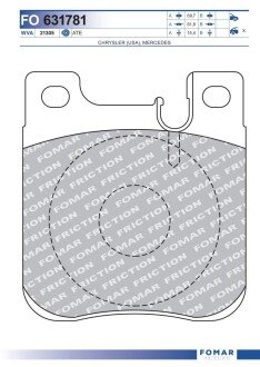 Тормозные колодки fomar roulunds FO 631781 на Мерседес C-Class S203/CL203