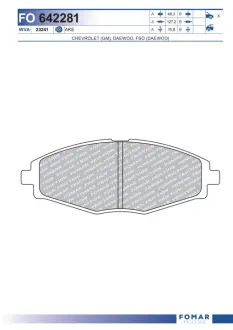 Тормозные колодки FOMAR ROULUNDS FO642281