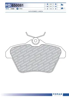 Тормозные колодки FOMAR ROULUNDS FO650081