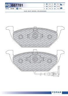 Тормозные колодки fomar roulunds FO 687781 на Шкода Yeti