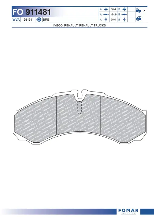 Тормозные колодки FOMAR ROULUNDS FO911481
