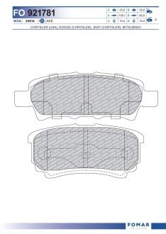 Тормозные колодки fomar roulunds FO 921781