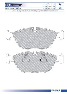 Тормозные колодки fomar roulunds FO 922281 на Мерседес Clk w208