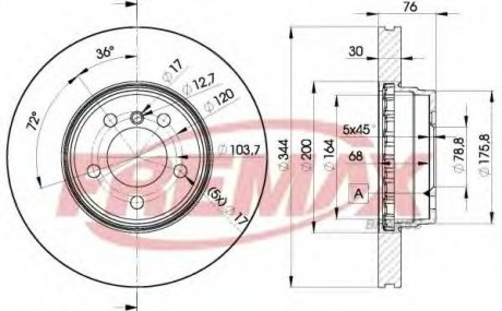 Гальмівний диск fremax BD-2207