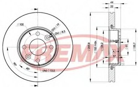 Тормозной диск fremax BD-7795