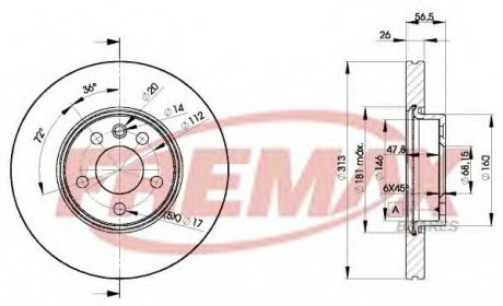 Гальмівний диск fremax BD-1530