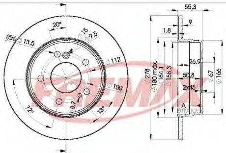 Задний тормозной диск fremax BD-0412