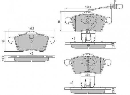 Передні тормозні (гальмівні) колодки fremax FBP-1061-01