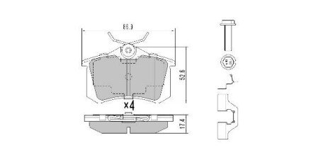 Тормозные колодки fremax FBP-0575 на Пежо 405