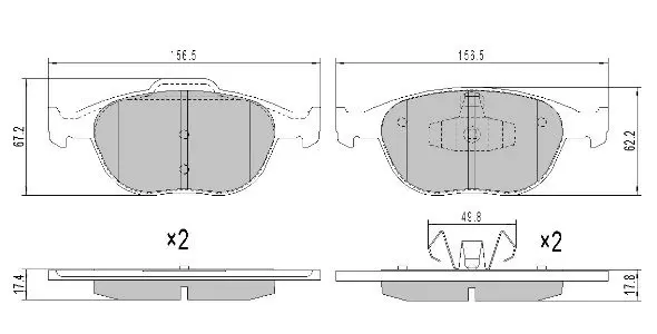Колодки ручного (стоячого) гальма Fremax FBP1305 (фото 1)