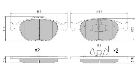 Колодки ручного (стоячого) гальма Fremax FBP1305