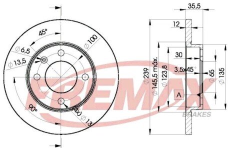 Передній гальмівний (тормозний) диск fremax BD-3300 на Сеат Кордоба