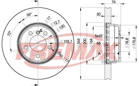 Гальмівний диск fremax BD-2207 на Рендж (ленд) ровер Вог