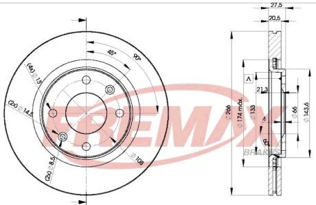 Тормозной диск fremax BD4697