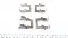 Р-кт гальмівного супорта (пластіни) Mitsubishi Outlander 2.0-3.0 03- frenkit 901194