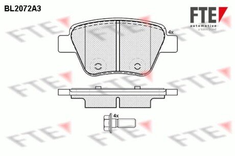 Комплект гальмівних колодок fte 9010656 на Шкода Yeti