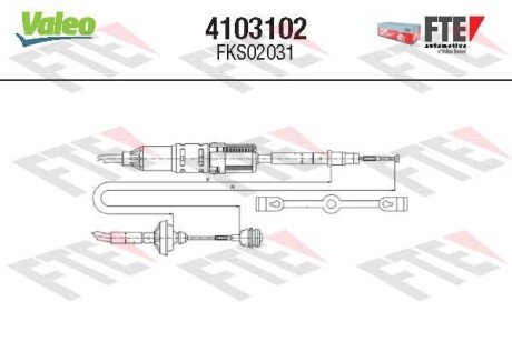 Трос зчеплення fte 4103102 на Фольксваген Транспортер т4