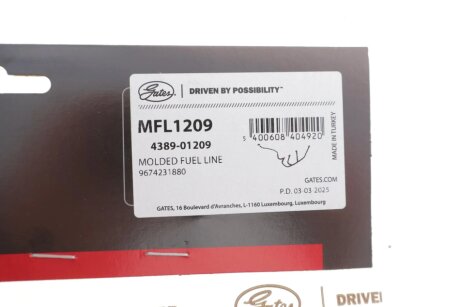 Патрубок системи охолодження gates MFL1209