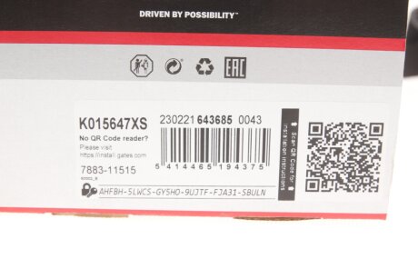 Комплект ремня грм gates K015647XS