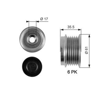 Муфта генератора gates OAP7100 на Chevrolet Captiva c140