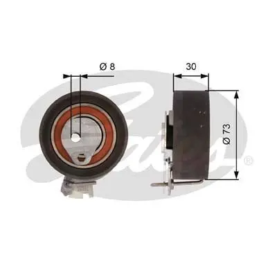 Натяжной ролик ГРМ gates T43157