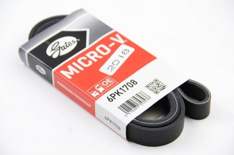 Привідний ремінь генератора gates 6PK1708