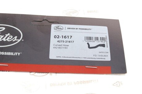 Патрубок 4275-21617 gates 021617