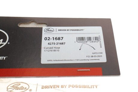 Патрубок 4275-21687 gates 021687
